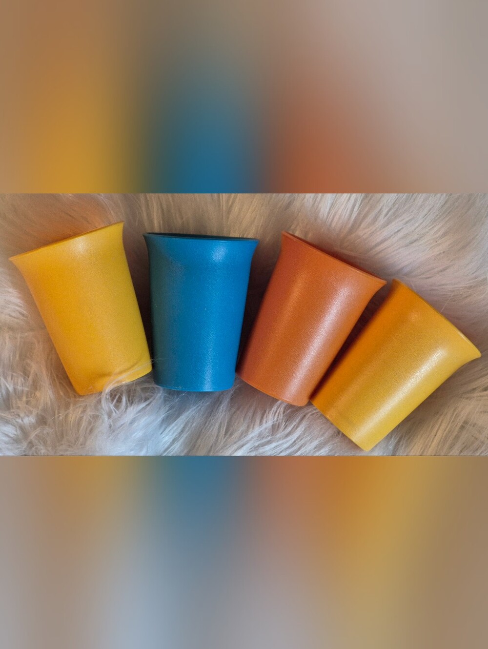 Bundle Of 4 Vintage Tupperware Bell Tumblers 1970s 80s